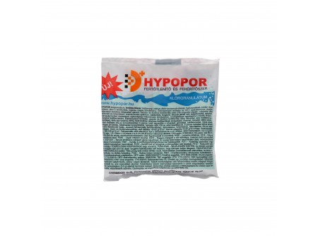 HYPOPOR 10x50g - Hypopor, 10x50g - A Hypopor egy olyan különleges szerves klórgranulátum, ami képes elpusztítani az ismert kórokozókat, baktériumokat, TBC-t, gombákat, vírusokat, beleértve a H1N1 vírust is.
A legtöbb fertőtlenítő jellegű tevékenység végzésére kiválóan alkalmas háztartási felhasználásra és egészségügyi intézményekben, kórházakban, éttermekben, üzemi és éttermi konyhákban:

- Fertőtlenítő felmosás
- Fehérítő mosás
- Felületek tisztán tartása és fertőtlenítése
- Medencék vizének kezelése
